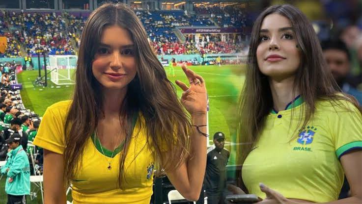 Dünya Kupası'na güzelliğiyle damga vuran taraftarın kim olduğu ortaya çıktı! Kariyeriyle de büyüledi